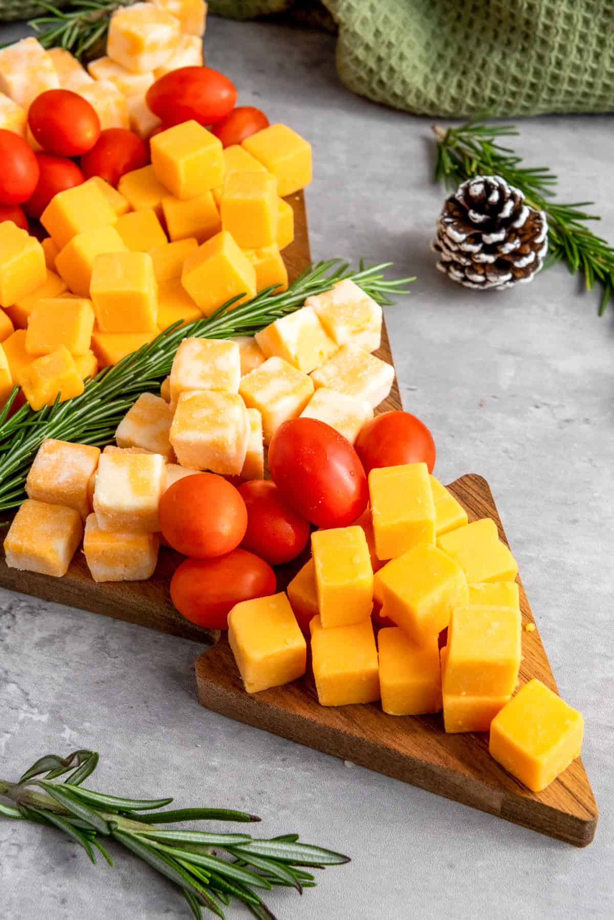 Christmas tree cheese board.